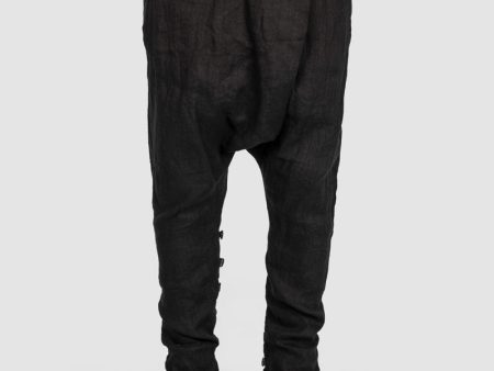 Back zipped drop pants Discount