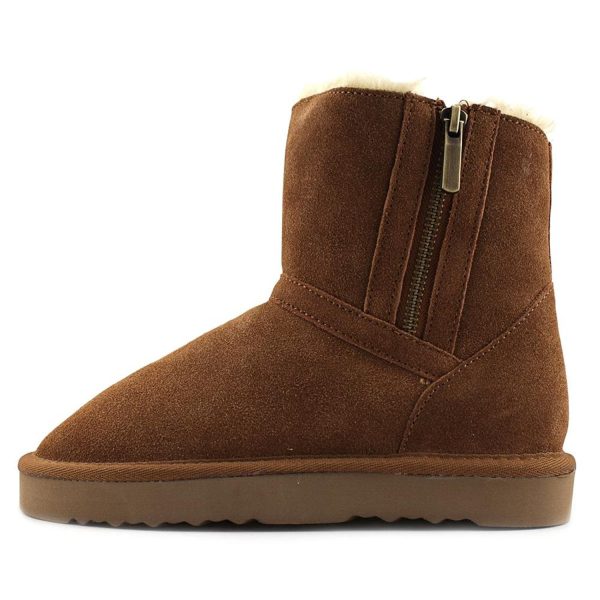 Style & Co. Ciley Suede Closed Toe Ankle Fashion Boots, Chestnut (Women) Fashion