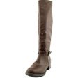 Rampage IMELDA Round Toe Leather Riding Boots, Brown (Women) For Discount